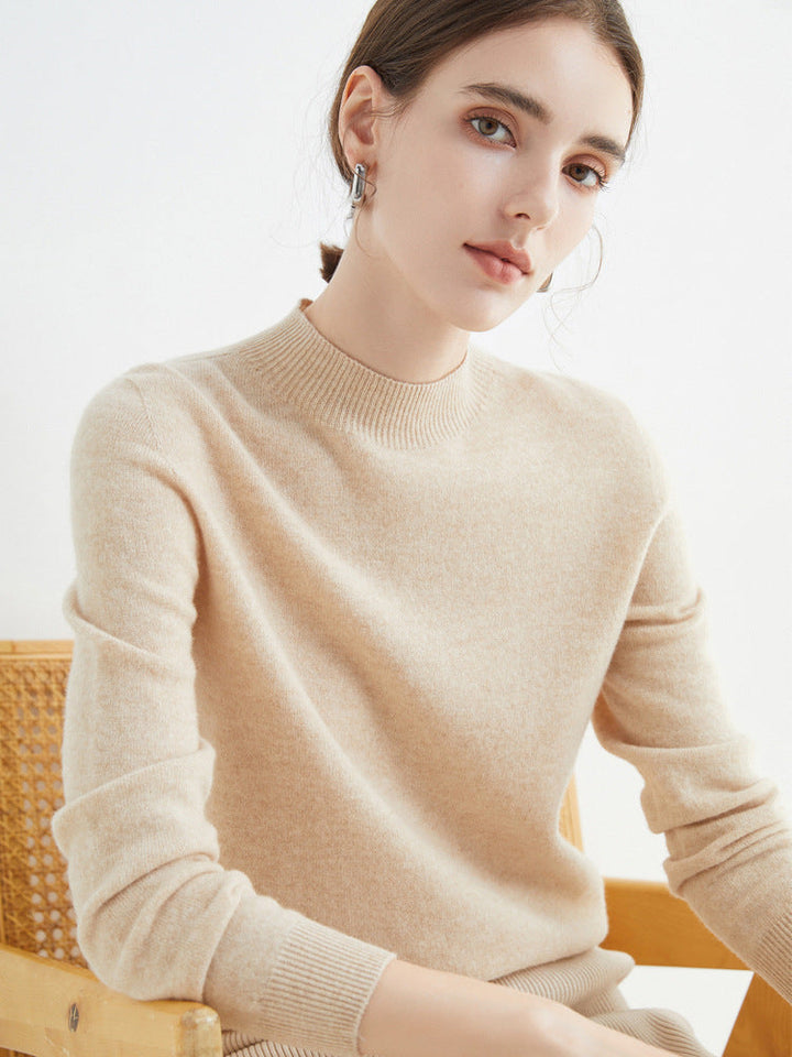 Suéter feminino casual Hollie, confortável e macio, ideal para outono/inverno.