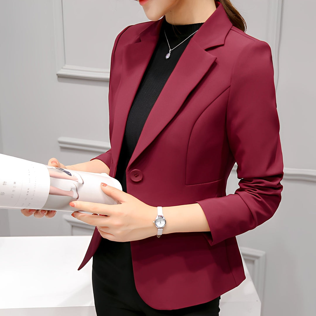 Casaco feminino Lindy, blazer de um botão colorido. Ideal para um look casual chic e moderno.