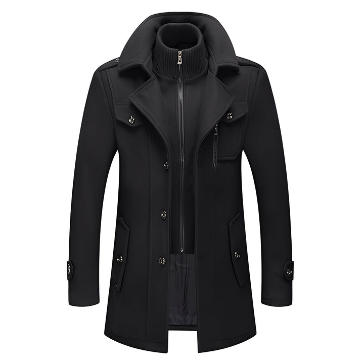 Casaco masculino versátil para inverno, agasalho quente e estiloso. Sobretudo elegante para várias ocasiões.