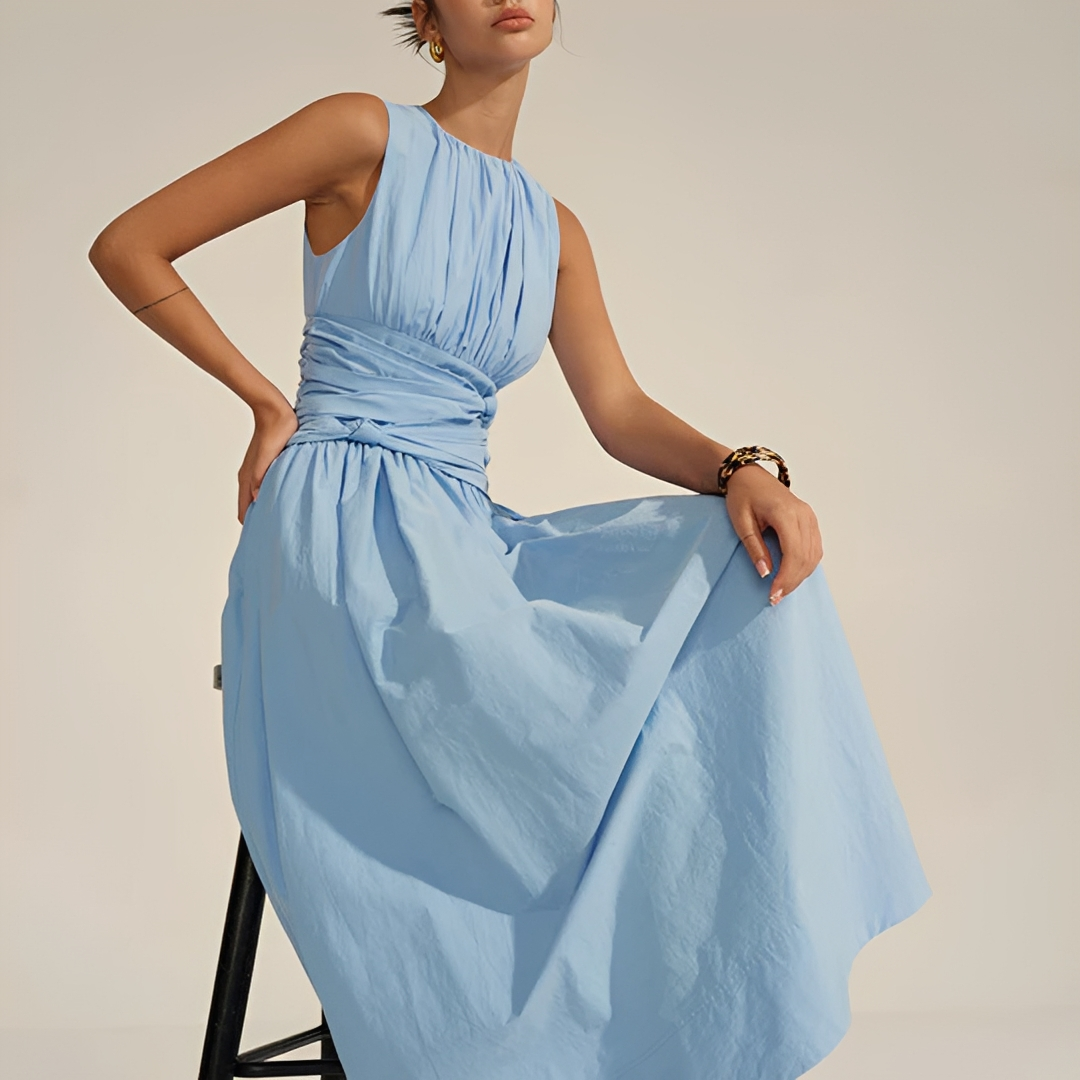 Vestido maxi feminino elegante para verão. Ideal para ocasiões especiais, casual chic e moda verão.