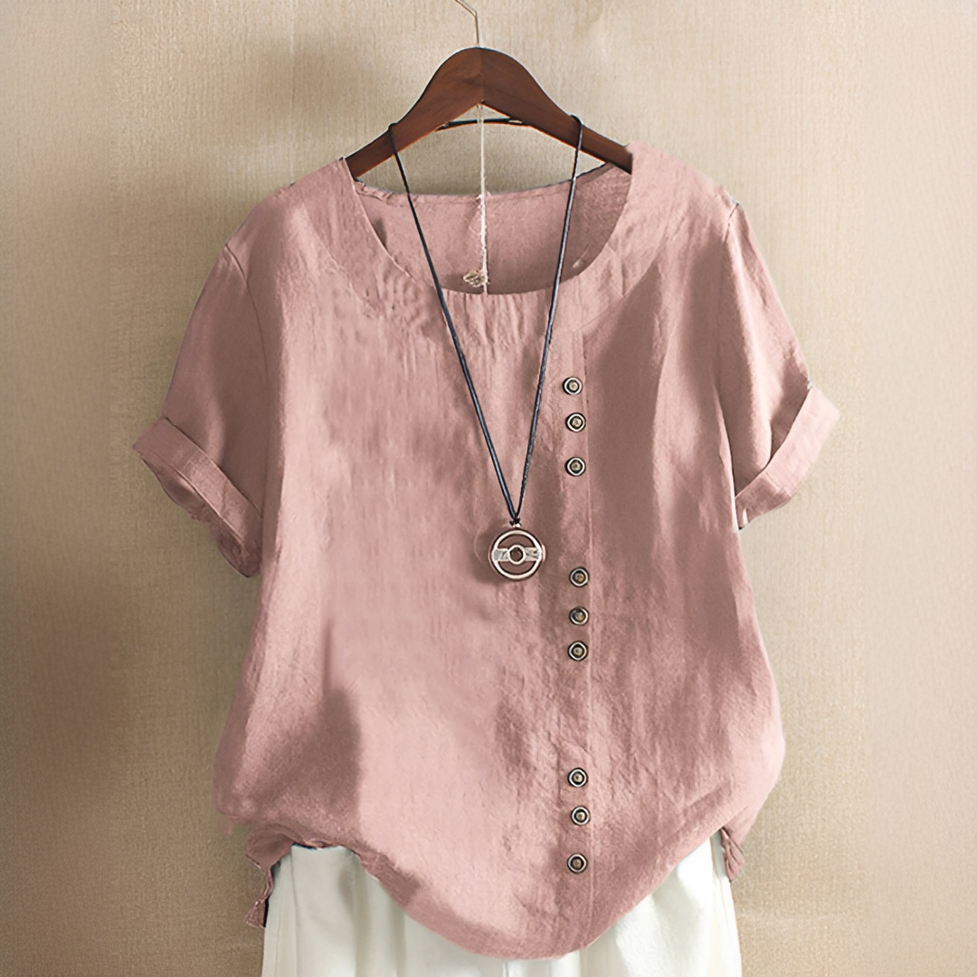 Top feminino versátil e confortável, blusa Yasmin para moda casual e look de dia a dia.