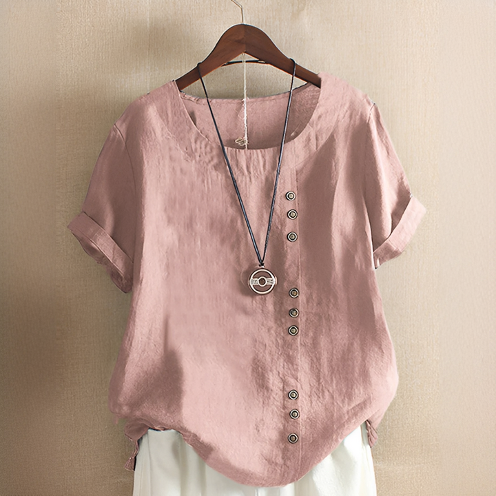 Top feminino versátil e confortável, blusa Yasmin para moda casual e look de dia a dia.