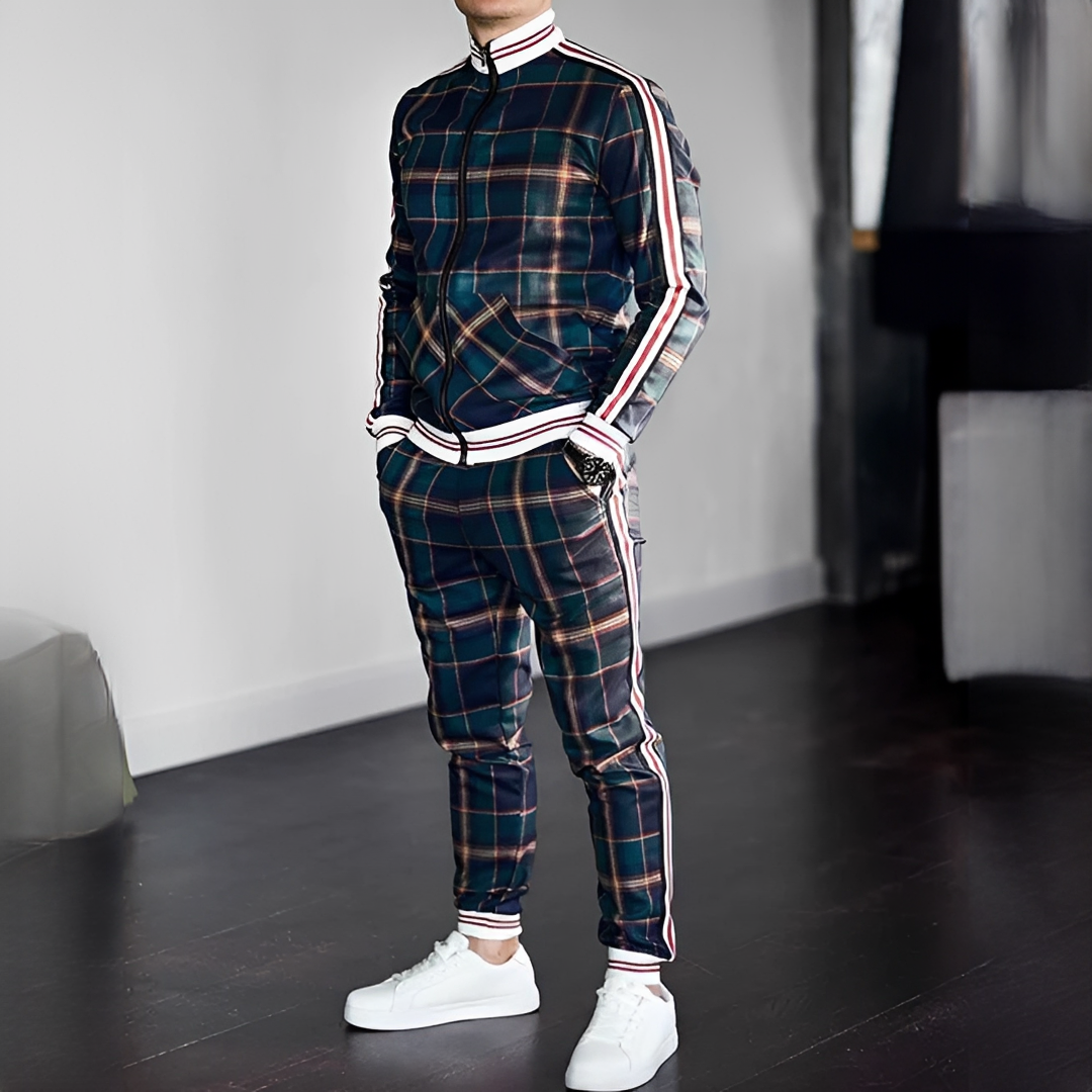 Moda masculina: Conjunto 2 peças casual e elegante, ideal para outono/inverno. Conforto e estilo versátil.