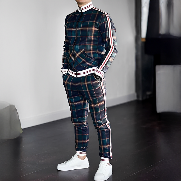 Moda masculina: Conjunto 2 peças casual e elegante, ideal para outono/inverno. Conforto e estilo versátil.