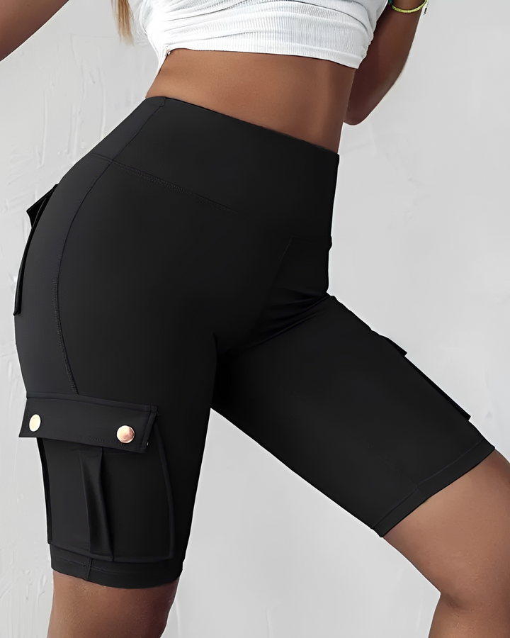 Short feminino cintura alta confortável, ideal para o verão casual. Perfeito para moda praia e estilo diário.