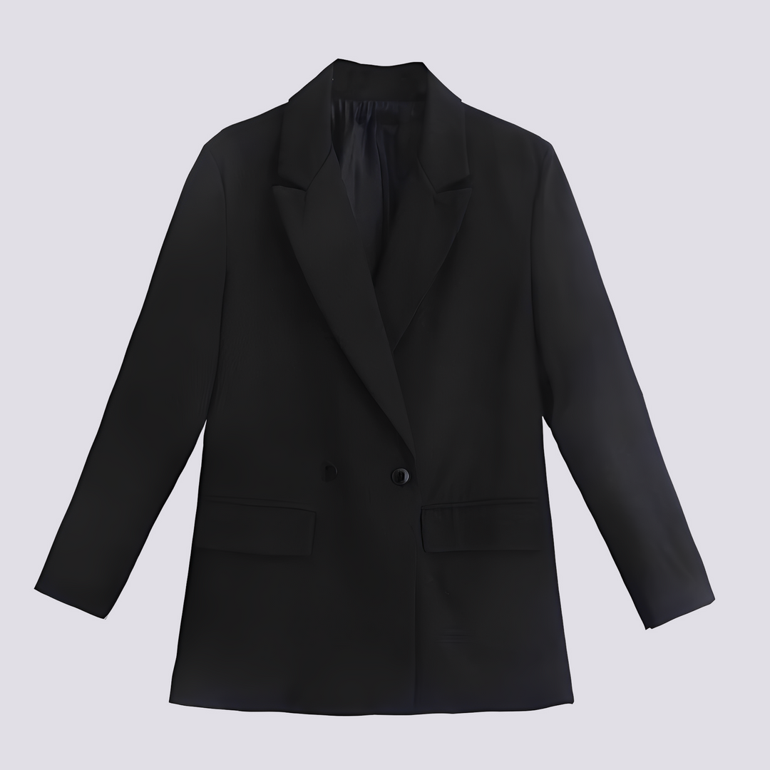 Blazer feminino oversized de caimento solto. Confortável e estiloso, a peça chave para um guarda-roupa versátil.
