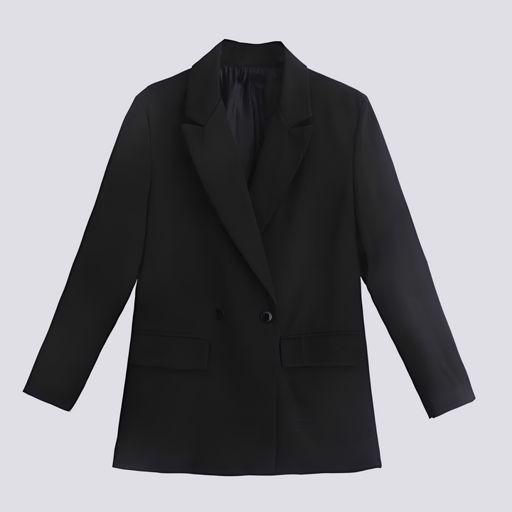 Blazer feminino oversized de caimento solto. Confortável e estiloso, a peça chave para um guarda-roupa versátil.