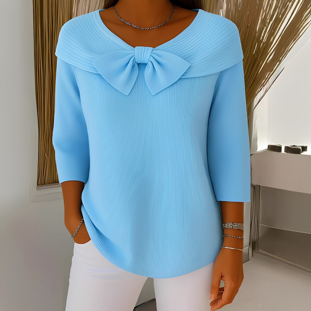 Suéter feminino Anina de inverno, elegante e confortável para outono/inverno. Pulôver casual de moda feminina.
