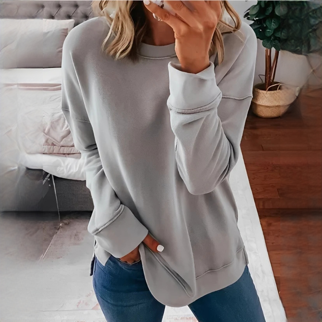 Suéter feminino Annalee estilo retrô para inverno, com conforto e caimento casual chique.