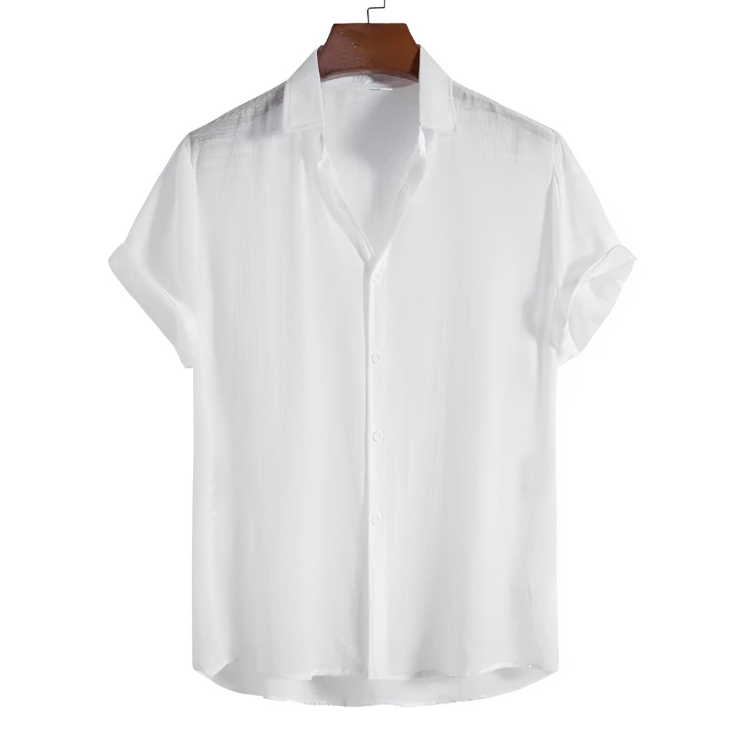 Camisa polo masculina casual com botões, manga curta, ideal para conforto e estilo versátil no dia a dia.