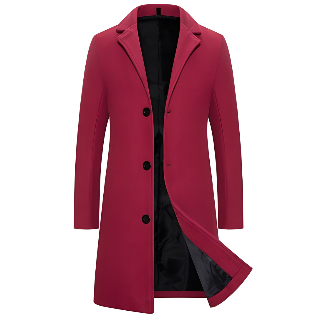 Casaco masculino social de inverno, perfeito para um estilo elegante e profissional no frio.