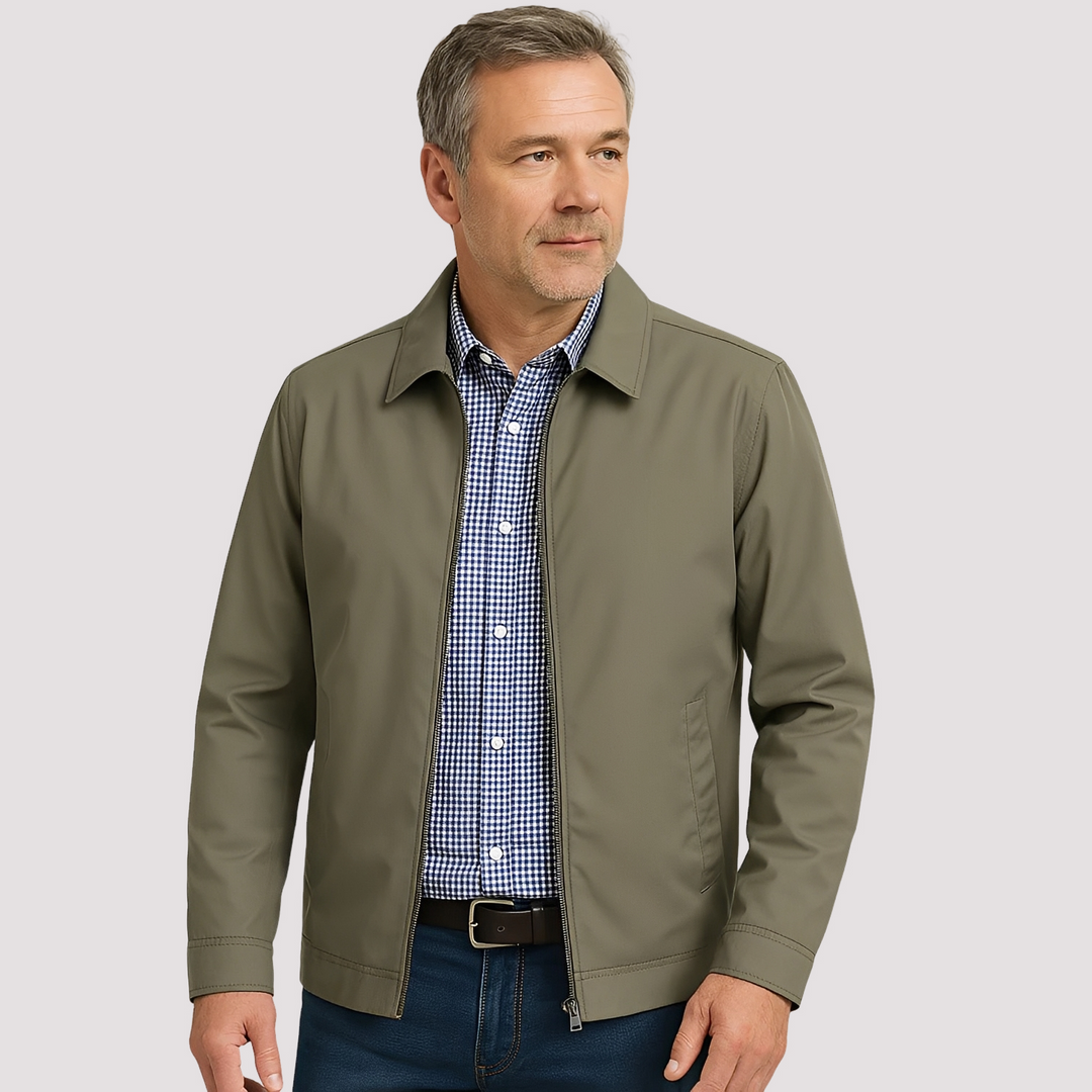 Jaqueta masculina casual verde para todas as estações. Casaco versátil, ideal para o dia a dia e moda primavera/outono.