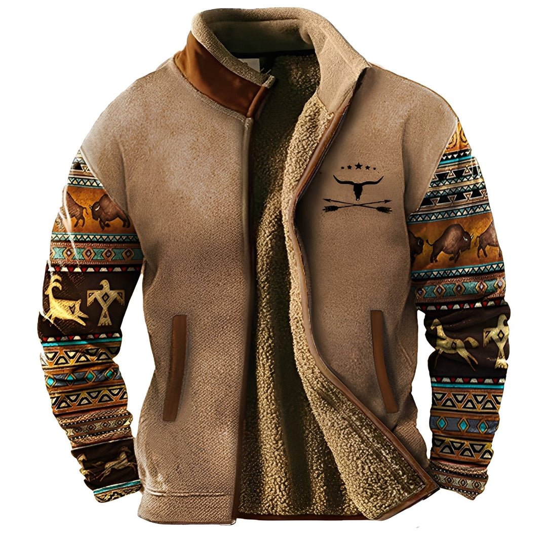 Jaqueta masculina quente para aventura, ideal para inverno e caminhadas, oferece conforto e proteção outdoor.