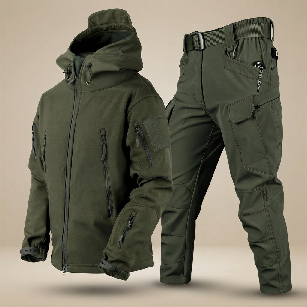 Conjunto masculino de calças outdoor em tecido durável e confortável. Ideal para o homem ativo, para outono, inverno e primavera.