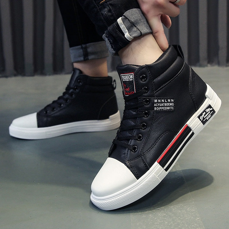 Tênis alto masculino branco para estilo urbano. Calçado confortável e moderno para o dia a dia.