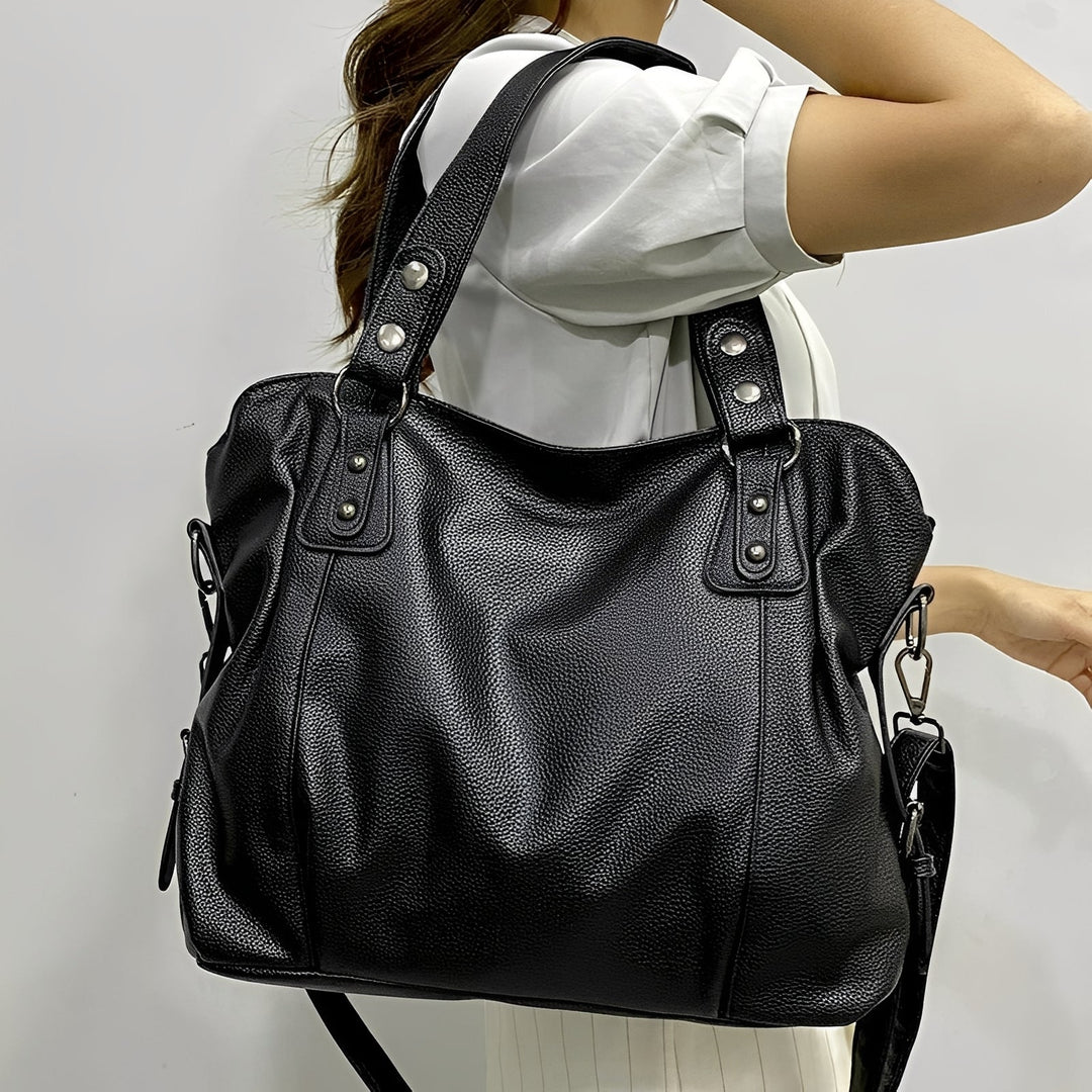 Bolsa feminina grande elegante para o dia a dia, acessório de moda feminina versátil para ombro.