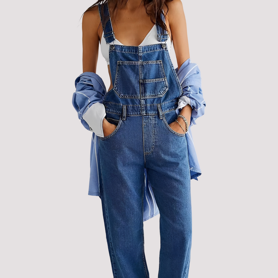 Macacão feminino casual folgado. Conforto e estilo para o dia a dia, perfeito para primavera e verão.