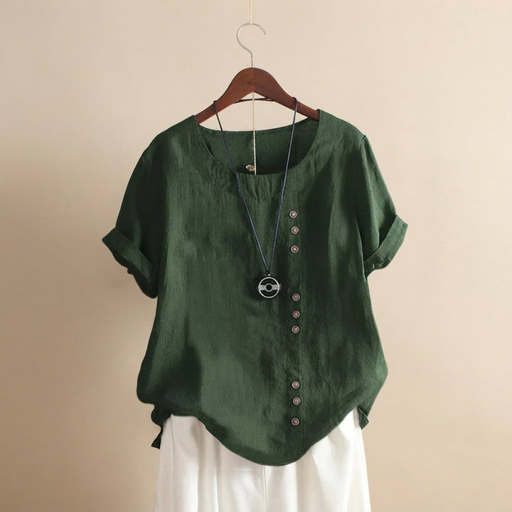 Blusa Feminina Leve e Estilosa Jayla, peça chave para o verão. Moda casual com toque de elegância.