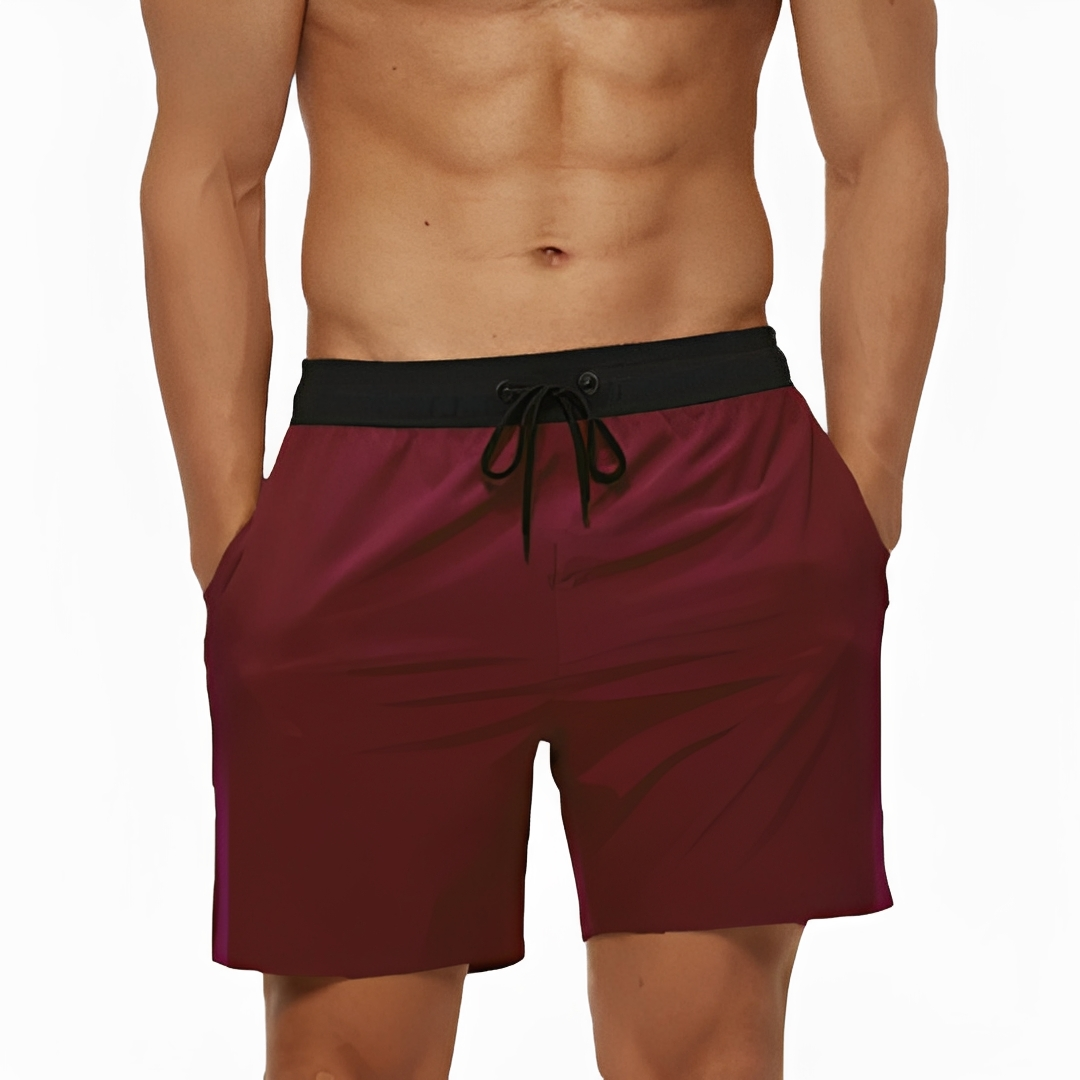 Calções de banho masculinos de secagem rápida. Essenciais para o verão, praia e momentos casuais.