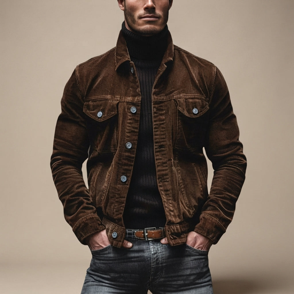 Roupa masculina: jaqueta cargo versátil, excelente para outono, inverno e uso diário com conforto.