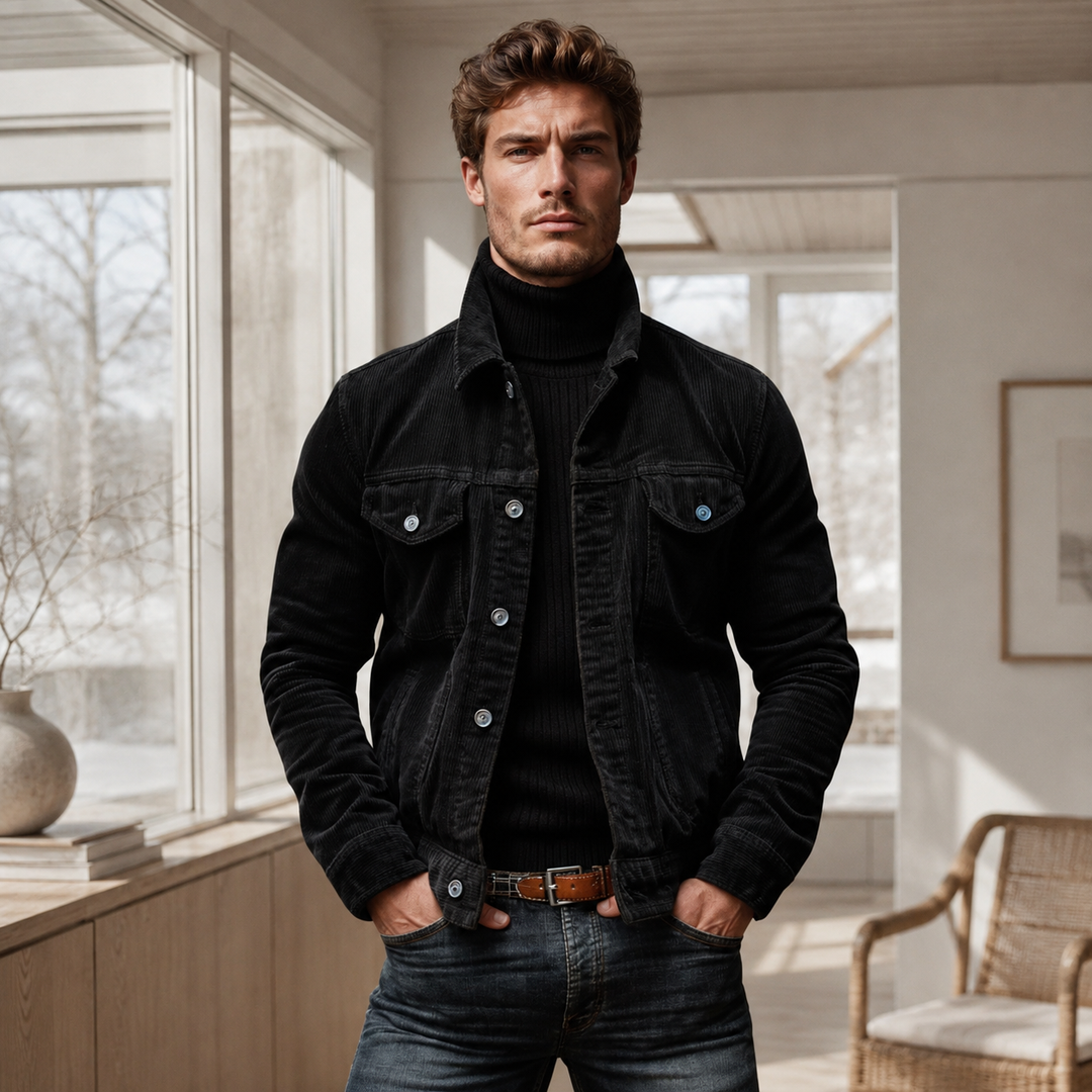 Jaqueta masculina cargo confortável para todas as estações, estilo casual e versátil.
