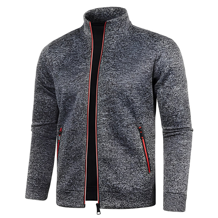 Roupa masculina cinza, jaqueta estilo casual para o dia a dia, oferece conforto e versatilidade.