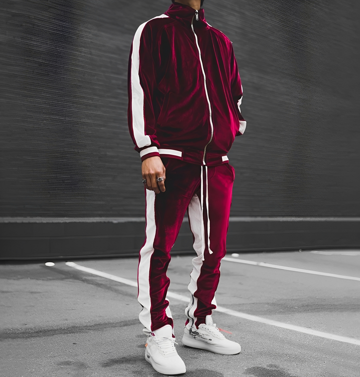 Roupa masculina de verão para lazer e treino. Conjunto esportivo casual confortável e moderno.