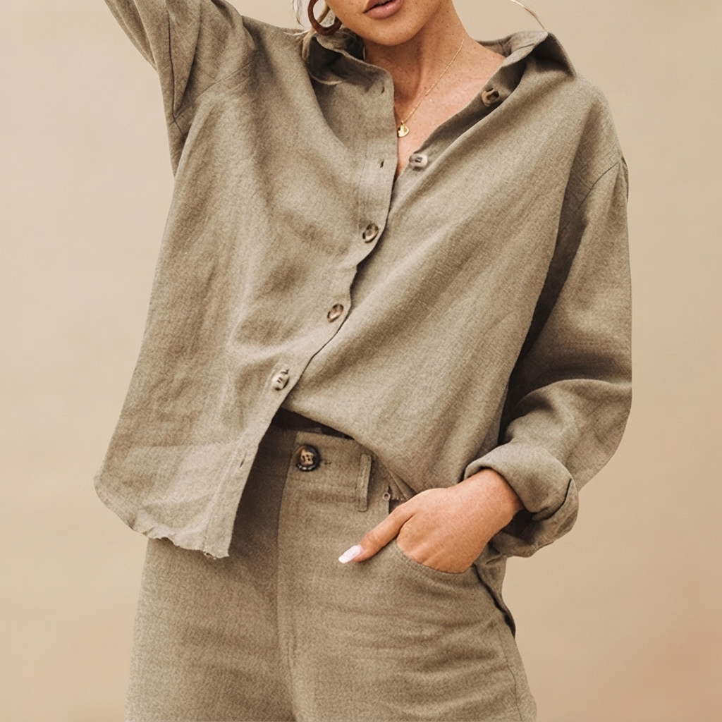 Camisa feminina de verão confortável com botões, perfeita para o dia a dia. Blusa casual com estilo e versatilidade.
