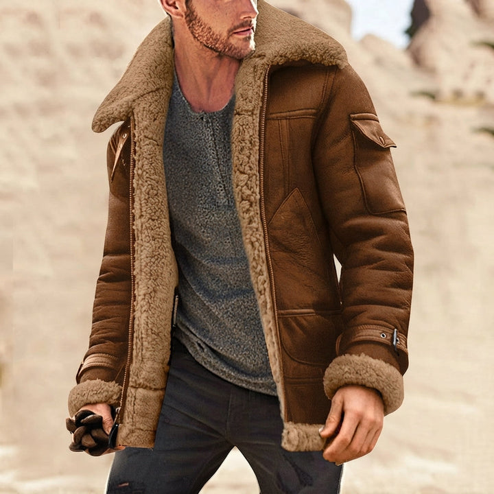 Agasalho masculino Jeffrey para inverno rigoroso. Jaqueta casual quente e resistente, ideal para roupa masculina de moda.