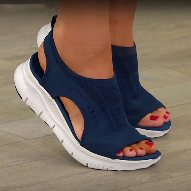 Sandálias Femininas Aurora: confortáveis e ortopédicas para verão, oferecendo alívio da dor e estilo casual.