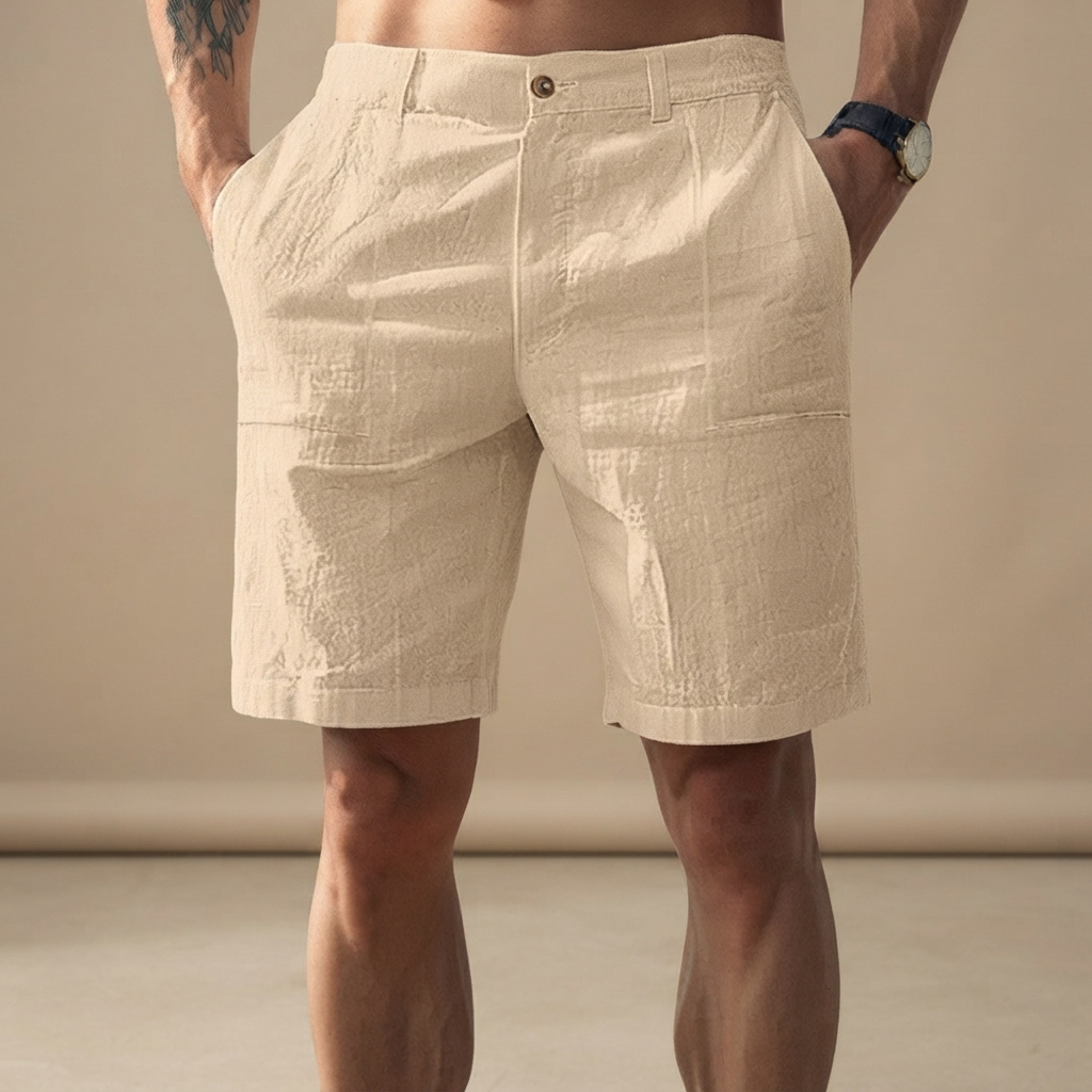 Shorts masculinos casuais retos para um estilo descontraído. Bermuda confortável em cores variadas para o verão.