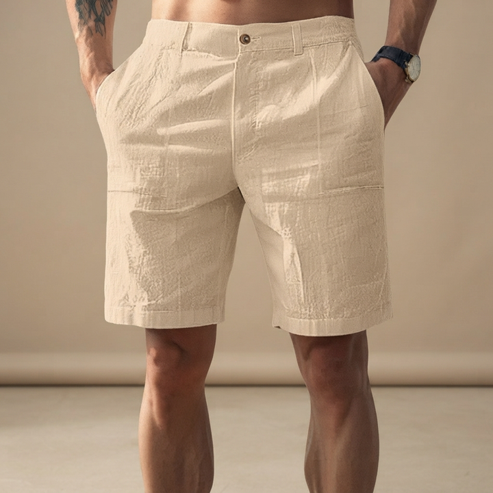 Shorts masculinos casuais retos para um estilo descontraído. Bermuda confortável em cores variadas para o verão.