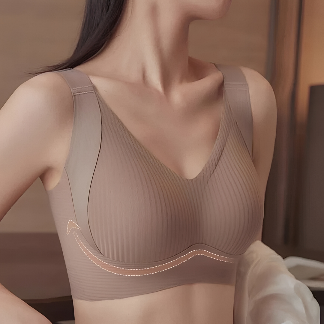 Sutiã feminino push up sem aro para conforto diário. Lingerie básica e sustentável.