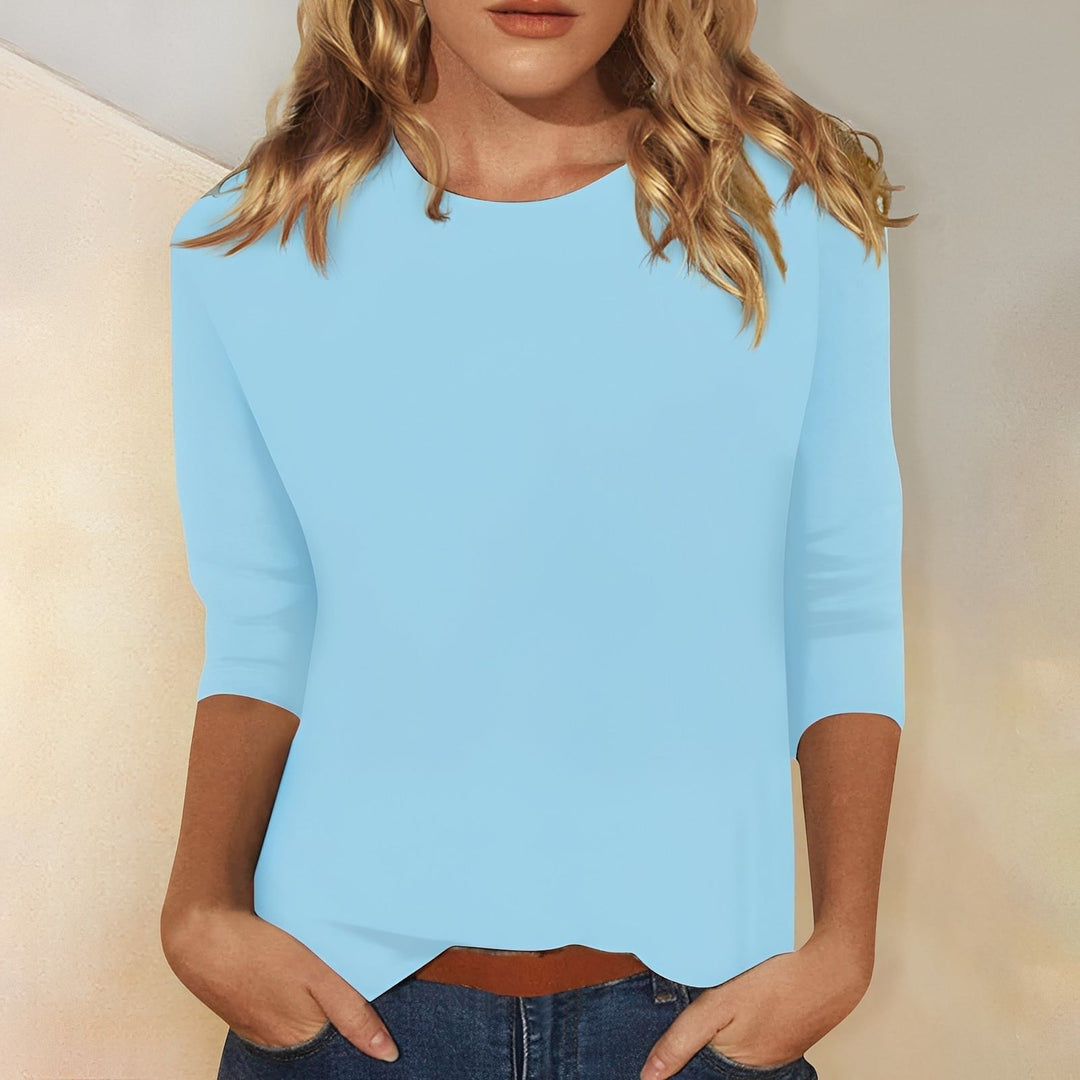 Camiseta feminina Louisa casual de manga longa. Confortável e versátil para o dia a dia, estilo simples e moderno.