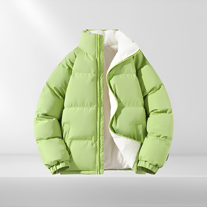 Casaco acolchoado masculino leve e quente, moda inverno casual para homens, proteção térmica eficaz.