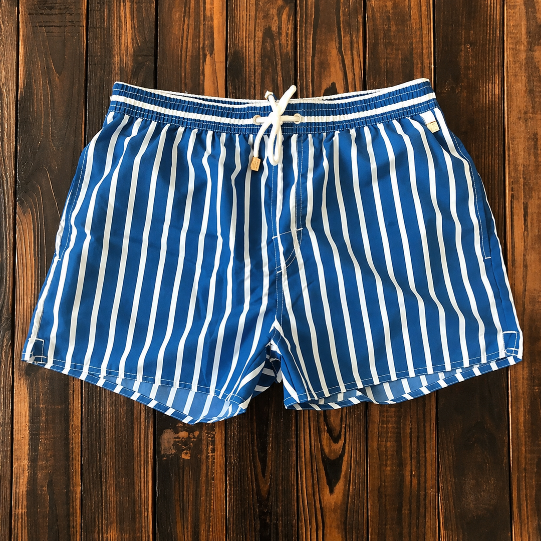 Calções de verão masculinos para praia e piscina, secagem rápida. Roupa de banho versátil e confortável para férias.
