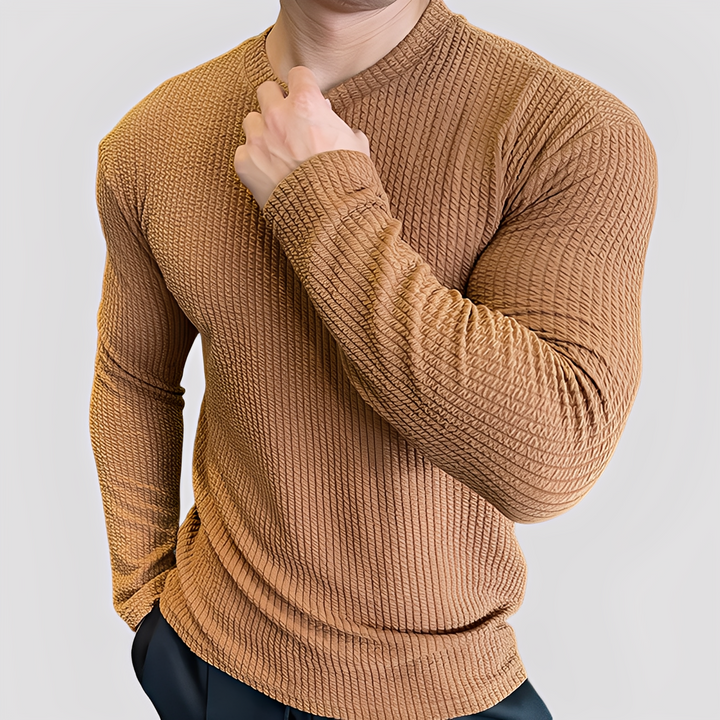Camisola masculina Albert, pulôver aconchegante para homem. Ideal para o inverno e outono, oferece conforto e estilo casual.