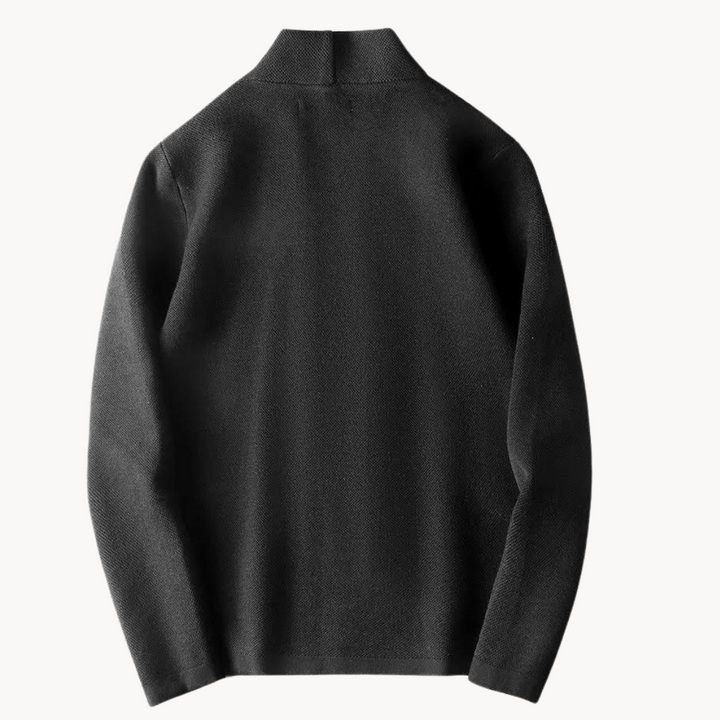 Jaqueta masculina estilo moderno e elegante, para um visual sofisticado e versátil. Cores preto e bege.