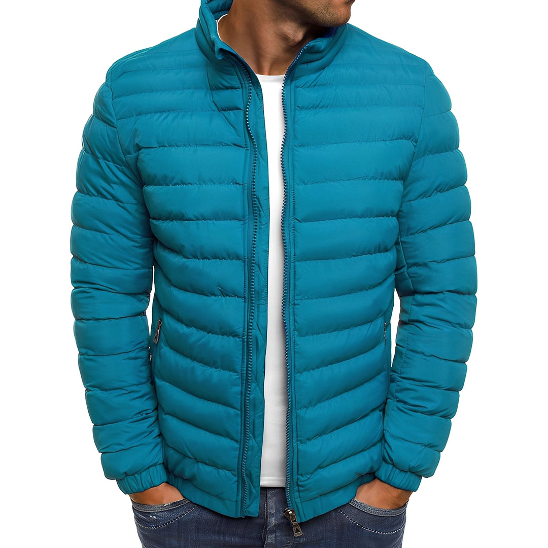 Casaco masculino de inverno elegante e quente. Jaqueta robusta, ideal para moda masculina e proteção contra o frio.
