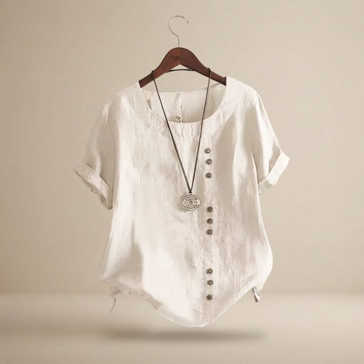 Top feminino Jayla versátil, perfeito para dias quentes. Blusa de verão casual, disponível em tamanhos plus size.