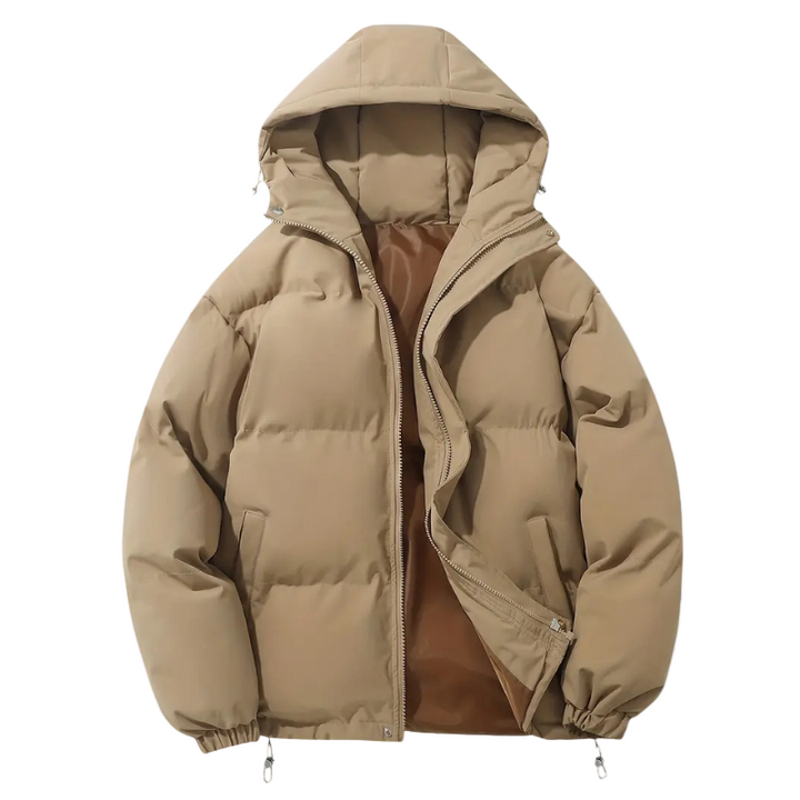 Agasalho masculino puffer Lennard para o frio. Jaqueta de inverno com capuz, moda e conforto.
