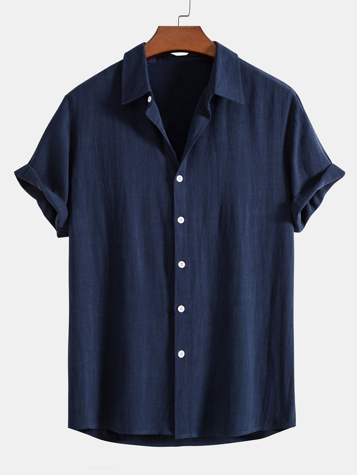 Conjunto masculino de verão, camisa manga curta e calça fluida. Estilo descontraído para seu look casual.