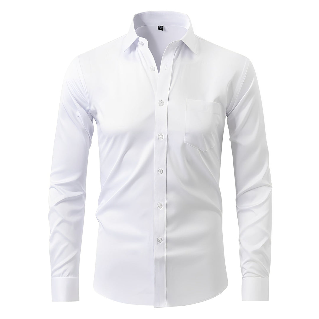 Camisa polo masculina versátil para verão, com tecido elástico e sem vincos, perfeita para trabalho ou lazer.