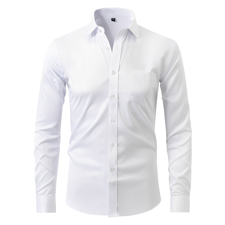 Camisa polo masculina versátil para verão, com tecido elástico e sem vincos, perfeita para trabalho ou lazer.