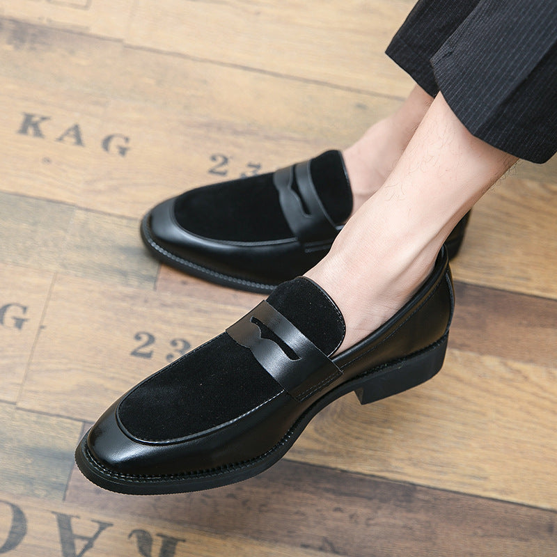 Sapatos masculinos mocassins em azul ou preto, design elegante e confortável. Ideal para looks casuais ou formais.