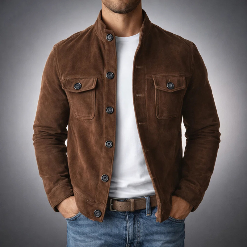 Casaco masculino casual e elegante, perfeito para o inverno. Jaqueta premium com design intemporal.
