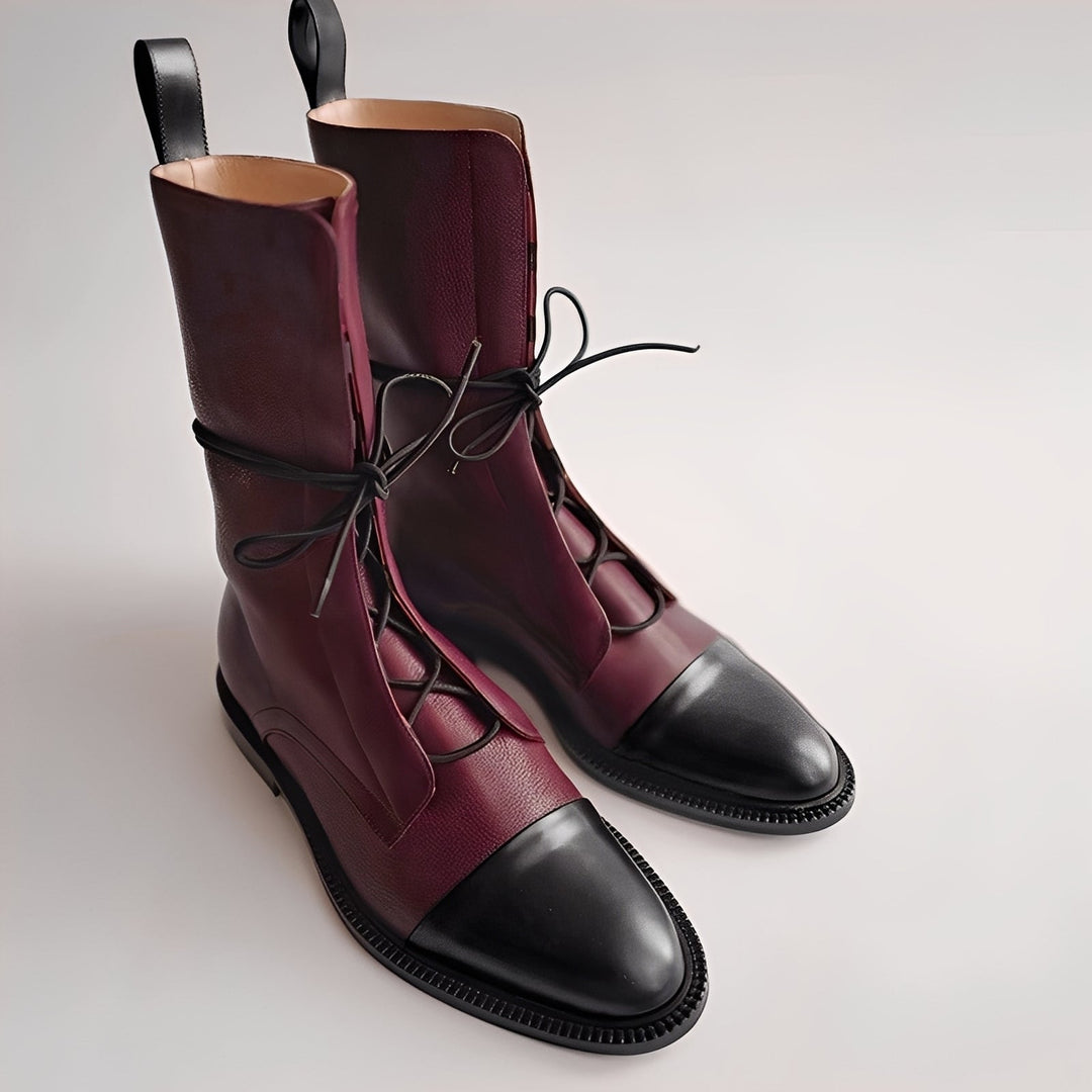 Botas femininas Aurélien vermelhas. Conforto duradouro e moda outono inverno. Estilo versátil.