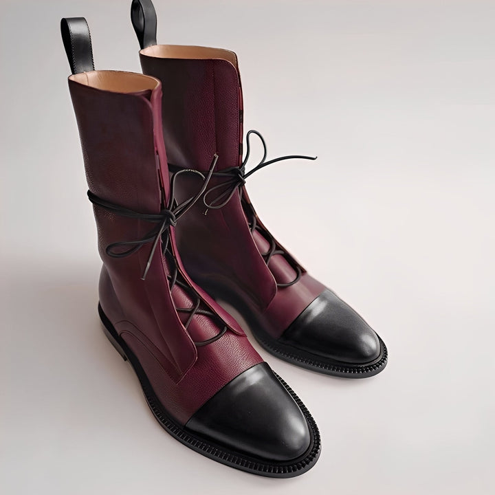Botas femininas Aurélien vermelhas. Conforto duradouro e moda outono inverno. Estilo versátil.