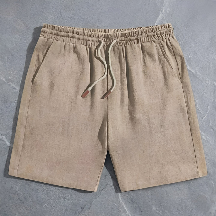 Shorts masculinos casuais de verão com cordão ajustável, perfeitos para conforto e estilo.