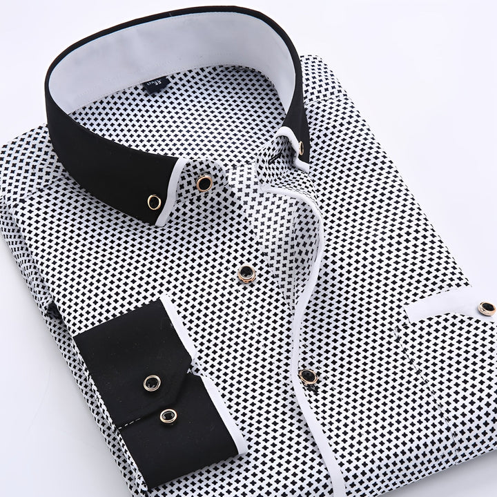 Camisa masculina elegante de manga longa, para um visual clássico e moderno. Disponível em várias cores, casual e formal.